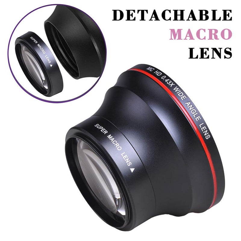 Tectra 52MM 0.43x Professional HD Wide Angle Lens (Macro Portion) for Nikon DSLR D3300 D3200 D3100 D5500 D5300 D5200 D5100 D7100 D7000 Cameras - Image 4